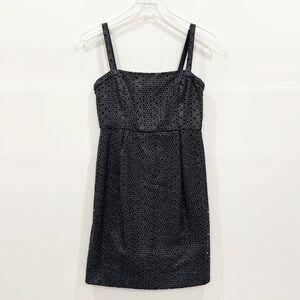 Cynthia Steffe Eyelet Metallic Shift Dress Cotton